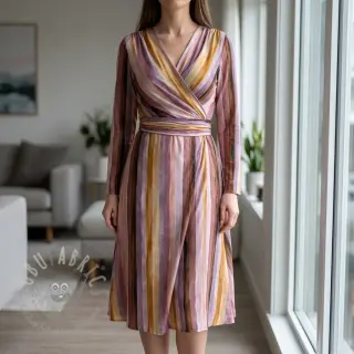 Viskos RADIANCE Stripes lavender digital print