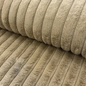 Konstpäls Stripes Luxe beige