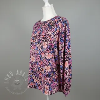 Viskos STRETCH Flowers Junie black