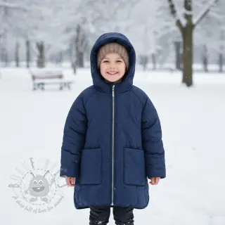 Vadderat tyg ZIG ZAG navy