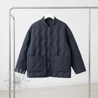 Vadderat tyg ZIG ZAG black