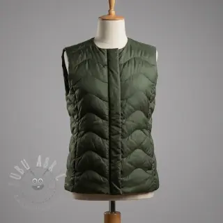 Vadderat tyg ZIG ZAG army green