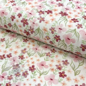 Dubbelgasväv/muslin Flowers Sisi digital print