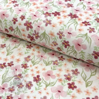 Dubbelgasväv/muslin Flowers Sisi digital print
