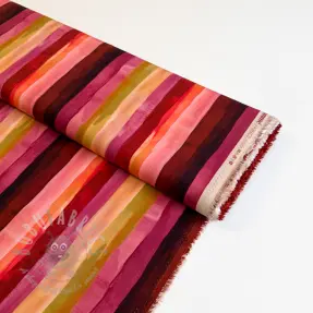 Viskos RADIANCE Stripes burgundy digital print