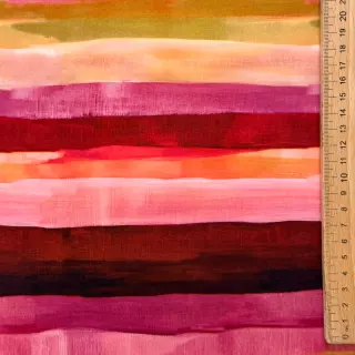 Viskóza RADIANCE Stripes burgundy digital print
