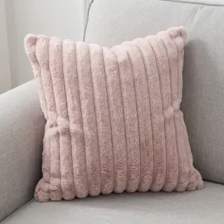 Umelá kožušina Stripes Luxe old rose