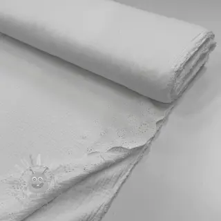 Dubbelgasväv/muslin BORDER Helene white
