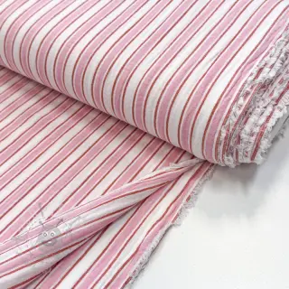 Dubbelgasväv/muslin YARN DYED Stripe in stripe pink