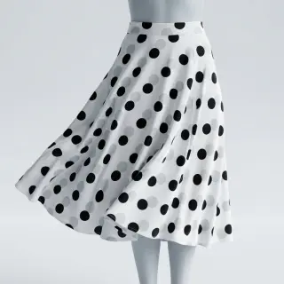 Viskóza RADIANCE Polka BIG dot white