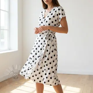 Viskos RADIANCE Polka BIG dot white
