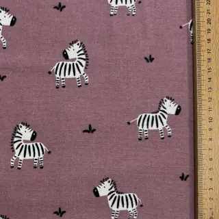 Bavlnená látka FLANNEL Zebras mauve