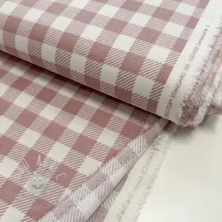 Bomullstyg FLANNEL BIG Check light pink