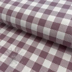 Bomullstyg FLANNEL BIG Check mauve