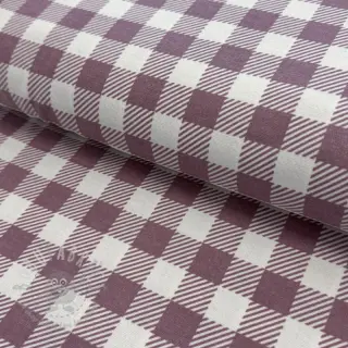 Bomullstyg FLANNEL BIG Check mauve