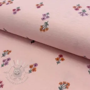 Bomullstyg FLANNEL Flowers light pink