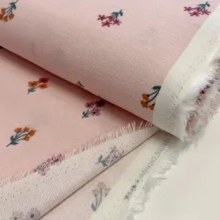 Bavlnená látka FLANNEL Flowers light pink