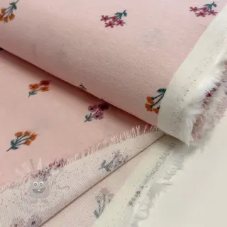 Bomullstyg FLANNEL Flowers light pink