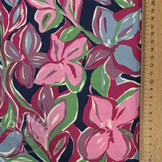 Bomullstyg VISCOSE Flowers green
