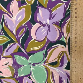 Bomullstyg VISCOSE Flowers cobalt