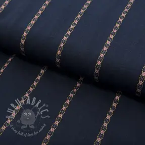 Bomullstyg JACQUARD DOBBY navy