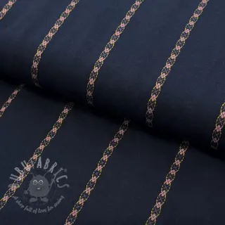 Bomullstyg JACQUARD DOBBY navy