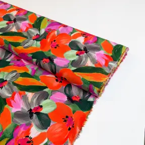 Viskóza ECOVERO Flowers multi digital print