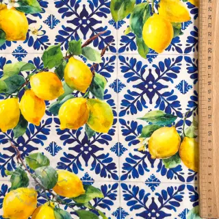 Bomullstyg VISCOSE Lemons digital print