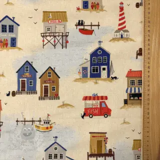 Dekorationstyg Village Harbour Life digital print
