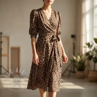 Bomullstyg VISCOSE Animal skin digital print