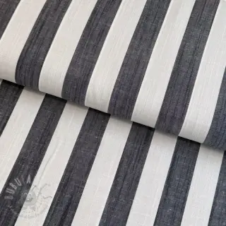 Viskos YARN DYED Stripes BIG navy