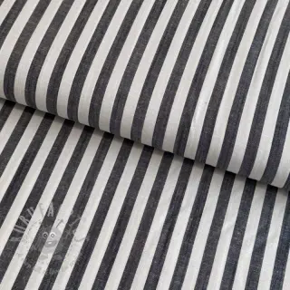 Viskos YARN DYED Stripes SMALL navy