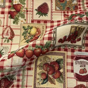 Dekorationstyg GOBELIN premium Strawberry Jam Check