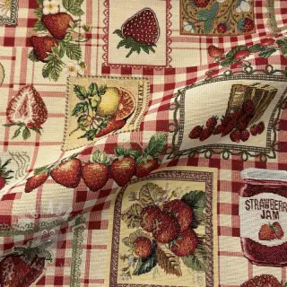 Dekorationstyg GOBELIN premium Strawberry Jam Check