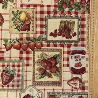 Dekorationstyg GOBELIN premium Strawberry Jam Check
