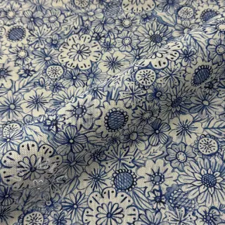 Dekorationstyg Linenlook Bloom Fully Mix digital print
