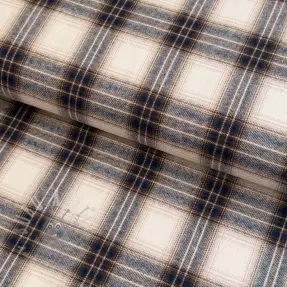 Bomullstyg YARN DYED BRUSHED Check Tim beige