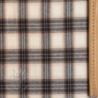 Bomullstyg YARN DYED BRUSHED Check Tim beige