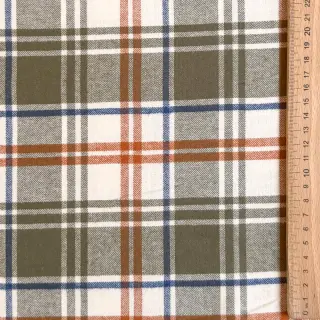 Bavlnená látka YARN DYED BRUSHED Check Mia olive