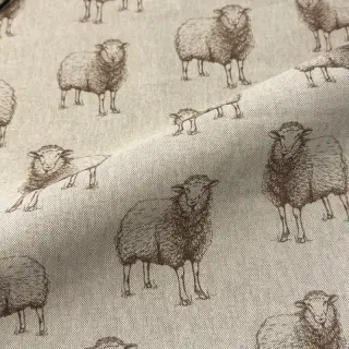 Dekoračná látka Linenlook Pen Drawing Sheep digital print