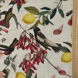 Dekorationstyg Linenlook Lemon Tropic Artisan digital print