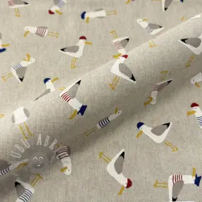 Dekorationstyg Linenlook premium Seagull dress up