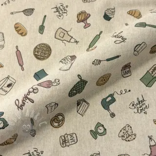 Dekorationstyg Linenlook premium Bake Off Doodle