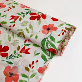 Viskos RADIANCE Flowers Conie red digital print