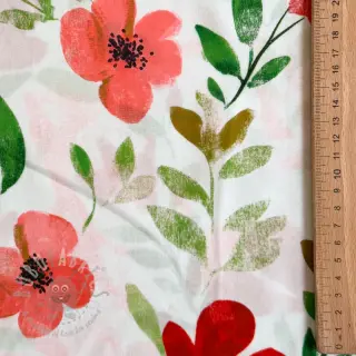 Viskos RADIANCE Flowers Conie red digital print