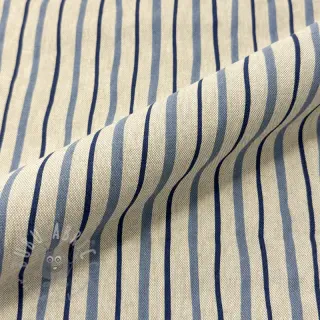 Dekorationstyg Linenlook premium Wavy Art Stripe