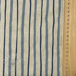 Dekorationstyg Linenlook premium Wavy Art Stripe