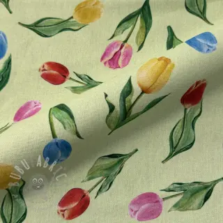 Dekorationstyg Tulip Flower Field digital print