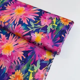 Viskos SATIN Flowers Danna digital print
