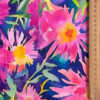 Viskos SATIN Flowers Danna digital print